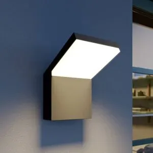 LED Aussenwandleuchte Yolena Arcchio, schwarz, Aluminium, Modern, LED Wandleuchte außen