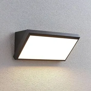 LED Aussenwandleuchte mit Bewegungsmelder Abby Lindby, schwarz, Kunststoff, Modern, LED Wandleuchte außen