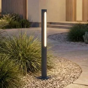 LED Wegeleuchte Liravel Lindby, schwarz, Aluminium, Modern, LED Außenleuchte