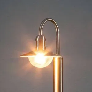 Lindby Wegeleuchte Damion, 140 cm, Edelstahl, E27, IP44 DAMION Lindby, dimmbar, alu / grau / zink, Edelstahl, Modern