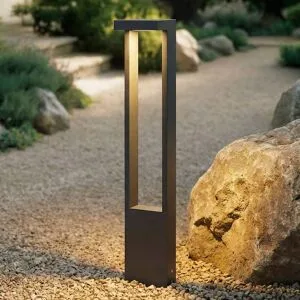 LED Wegeleuchte Lonete Lindby, schwarz, Aluminium, Modern, LED Außenleuchte