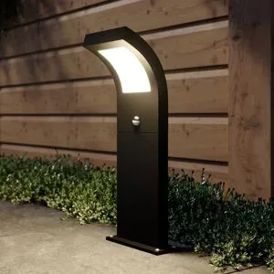Arcchio LED-Wegelampe Advik, 60 cm, anthrazit, Sensor, IP54 Advik, schwarz, Aluminium, Modern