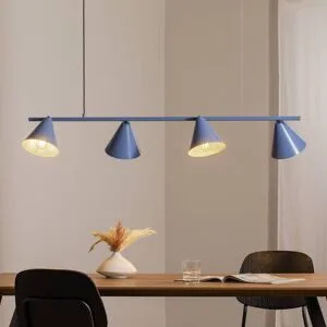 Hängelampe Hängeleuchte Form 4 ALDEX, dimmbar, blau, für Wohn- / Esszimmer, Metall, Modern, Pendelleuchte
