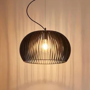 Hängelampe Jusra Lindby, dimmbar, schwarz, für Küche, Metall, Modern, Pendelleuchte