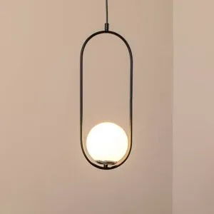 Glas Hängelampe Opviq, dimmbar, schwarz, für Wohn- / Esszimmer, Glas, Modern, Pendelleuchte
