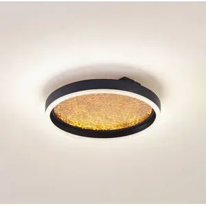 LED Deckenlampe Menulis Lucande, dimmbar, schwarz, für Wohn- / Esszimmer, Kunststoff, Modern, LED Deckenleuchte