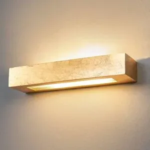 Wandlampe Emina Lindby, dimmbar, messing / gold, für Wohn- / Esszimmer, Gips / Ton, Modern, Wandleuchte, Wandlampe Innen