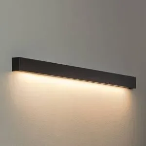 Euluna Wandlampe Straight L Nowodvorski Lighting, schwarz, für Wohn- / Esszimmer, Metall, Modern, LED Wandleuchte, Wandlampe Innen