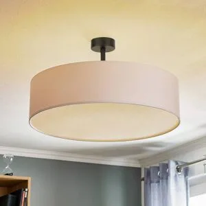 Deckenlampe Rondo TK Lighting, dimmbar, weiß / opal, für Schlafzimmer, Textil / Stoff / Seide, Modern, Deckenlampe