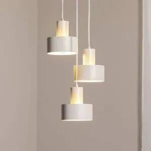 Hängelampe Rif 3 SIGMA, dimmbar, creme / amber, für Wohn- / Esszimmer, Metall, Modern, Pendelleuchte
