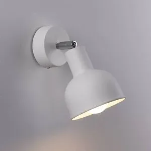 Wandstrahler Elba SOLLUX LIGHTING, dimmbar, weiß / opal, für Flurbereich, Metall, Wandleuchte, Wandlampe Innen