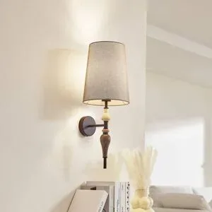 Wandlampe Haldorin Lindby, dimmbar, für Wohn- / Esszimmer, Landhaus / Rustikal, Wandleuchte, Wandlampe Innen