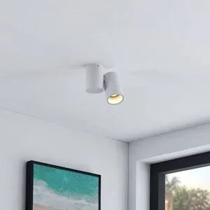 Deckenlampe Gesina Arcchio, dimmbar, weiß / opal, für Wohn- / Esszimmer, Aluminium, Modern, Deckenlampe