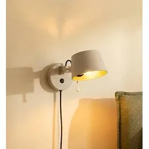 Wandlampe Silka Lucande, creme / amber, für Wohn- / Esszimmer, Metall, Modern, Wandleuchte, Wandlampe Innen