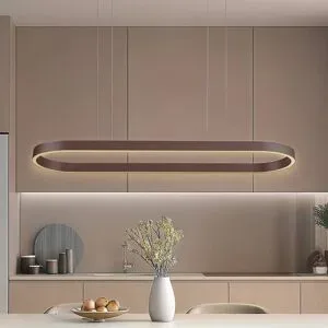 Smarte Hängelampe Melinay Lucande, dimmbar, braun / rost, für Wohn- / Esszimmer, Aluminium, Modern, Smart Home Pendelleuchte