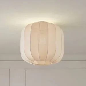 Deckenlampe Helin Lindby, dimmbar, creme / amber, für Wohn- / Esszimmer, Textil / Stoff / Seide, Skandinavisch, Deckenlampe