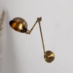 Wandlampe Opviq, dimmbar, bronze / altmessing, für Wohn- / Esszimmer, Metall, Industrielles Design, Wandleuchte, Wandlampe Innen