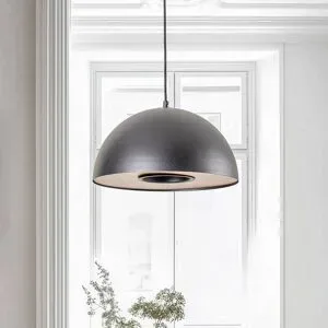 Hängelampe Drew Luminex, dimmbar, schwarz, für Wohn- / Esszimmer, Metall, Modern, Pendelleuchte