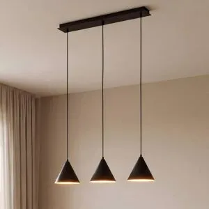Hängelampe Cono TK Lighting, dimmbar, schwarz, für Wohn- / Esszimmer, Metall, Modern, Pendelleuchte