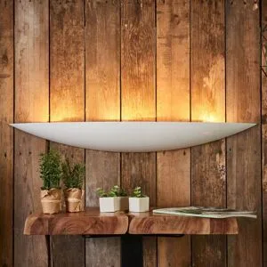Wandfluter Tommi Lindby, dimmbar, weiß / opal, für Wohn- / Esszimmer, Gips / Ton, Modern, Wandleuchte, Wandlampe Innen