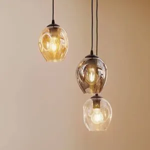 Glas Hängelampe Starla EMIBIG LIGHTING, dimmbar, schwarz, für Wohn- / Esszimmer, Glas, Modern, Pendelleuchte
