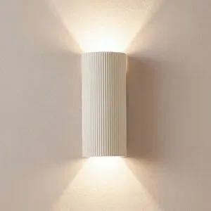 Wandlampe Colja Lindby, dimmbar, creme / amber, für Wohn- / Esszimmer, Gips / Ton, Wandleuchte, Wandlampe Innen