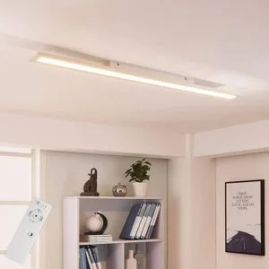 LED Deckenlampe Arya Arcchio, dimmbar, weiß / opal, für Arbeitszimmer / Büro, Kunststoff