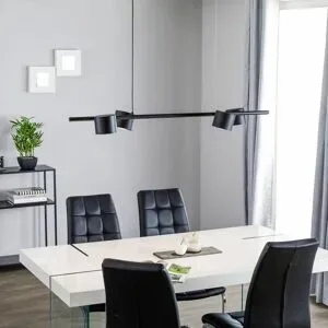 Hängelampe 1047 ALDEX, dimmbar, schwarz, für Wohn- / Esszimmer, Metall, Modern, Pendelleuchte