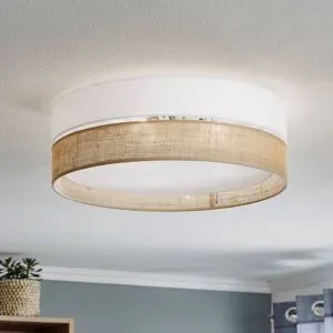 Deckenlampe Linobianco TK Lighting, dimmbar, für Wohn- / Esszimmer, Textil / Stoff / Seide, Modern, Deckenlampe