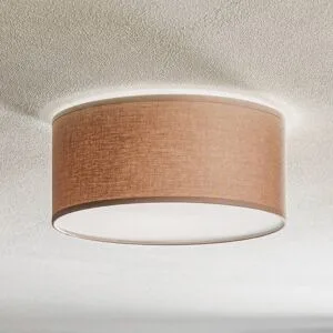 Deckenlampe Rondo TK Lighting, dimmbar, braun / rost, für Schlafzimmer, Textil / Stoff / Seide, Modern, Deckenlampe