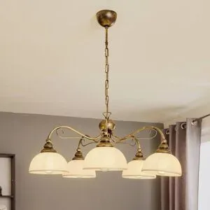 Hängelampe Casale Jupiter, dimmbar, bronze / altmessing, für Wohn- / Esszimmer, Metall, Antik, Pendelleuchte