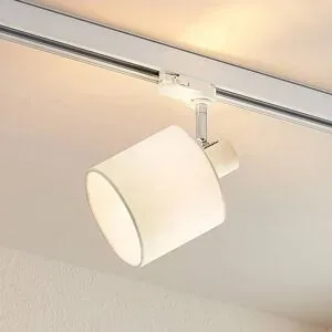 Arcchio Heleni Spot Schienensystem weiß, weiß / opal, für Wohn- / Esszimmer, Textil / Stoff / Seide, Modern, Stromschienenstrahler