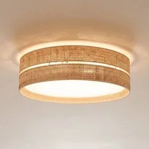 Deckenlampe Calma TK Lighting, dimmbar, creme / amber, für Wohn- / Esszimmer, Deckenlampe