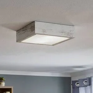 Deckenlampe Tromsö Argon, weiß / opal, für Wohn- / Esszimmer, Holz, Modern, Deckenlampe