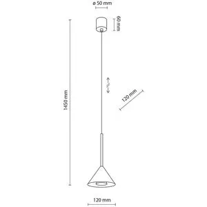 Hängelampe Cono TK Lighting, dimmbar, schwarz, für Wohn- / Esszimmer, Metall, Modern, Pendelleuchte