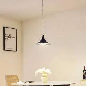 Hängelampe Jarl Lindby, dimmbar, schwarz, für Wohn- / Esszimmer, Metall, Modern, Pendelleuchte