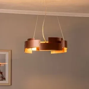 Hängelampe Tori Domiluce, dimmbar, kupfer, für Wohn- / Esszimmer, Metall, Modern, Pendelleuchte