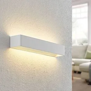 Wandlampe Karam Arcchio, dimmbar, weiß / opal, für Wohn- / Esszimmer, Aluminium, Modern, LED Wandleuchte, Wandlampe Innen