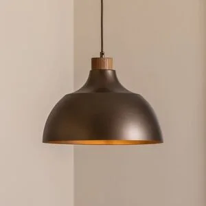 Hängelampe Kaitt Envostar, dimmbar, braun / rost, für Wohn- / Esszimmer, Metall, Skandinavisch, Pendelleuchte