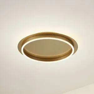 LED Deckenlampe Kunis Lindby, messing / gold, für Wohn- / Esszimmer, Kunststoff, Modern, LED Deckenleuchte
