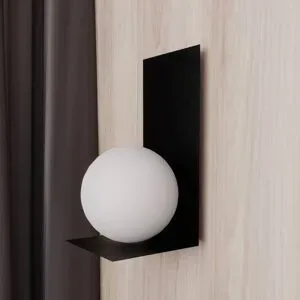 Wandlampe Form 5 EMIBIG LIGHTING, dimmbar, schwarz, für Wohn- / Esszimmer, Metall, Modern, Wandleuchte, Wandlampe Innen