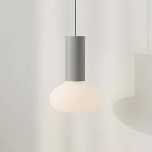 Glas Hängelampe Flo ALDEX, dimmbar, alu / grau / zink, für Wohn- / Esszimmer, Metall, Design, Pendelleuchte