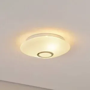 Deckenlampe Cyril Argon, dimmbar, weiß / opal, für Wohn- / Esszimmer, Glas, Deckenlampe