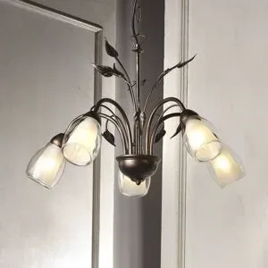 Hängelampe Liliana ONLI, dimmbar, bronze / altmessing, für Wohn- / Esszimmer, Metall, Florentiner, Pendelleuchte