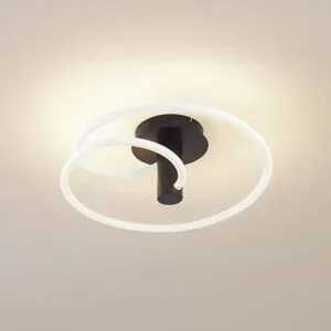 LED Deckenlampe Valenora Lucande, dimmbar, weiß / opal, für Wohn- / Esszimmer, Kunststoff, Modern, LED Deckenleuchte