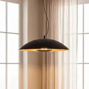 Hängelampe Emilienne Lindby, dimmbar, schwarz, für Wohn- / Esszimmer, Metall, Modern, Pendelleuchte