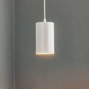 Hängelampe ZW Tube TEMAR LIGHTING, dimmbar, weiß / opal, für Wohn- / Esszimmer, Metall, Modern, Pendelleuchte