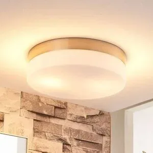 Deckenlampe Amilia Lindby, dimmbar, für Badezimmer, Metall, Modern, Deckenlampe
