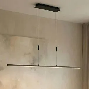 Hängelampe Arneja Lindby, dimmbar, schwarz, für Wohn- / Esszimmer, Aluminium, Modern
