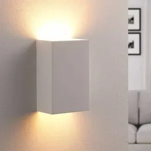 Wandlampe Colja Lindby, dimmbar, weiß / opal, für Wohn- / Esszimmer, Gips / Ton, Modern, Wandleuchte, Wandlampe Innen